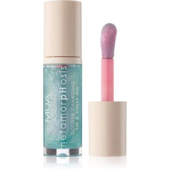 MUA Makeup Academy Metamorphosis olejový lesk na rty na rty a tváře vůně Mermaid (Raspberry) 7 ml