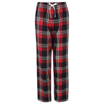 SF (Skinnifit) Dámské flanelové pyžamové kalhoty - Červená / tmavě modrá | XL