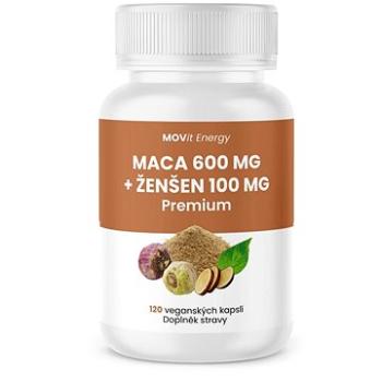 MOVit Maca 600 mg + Ženšen 100 mg PREMIUM, 120 cps.
 (8594202100917)