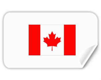 Samolepky obdelník - 5 kusů Kanada