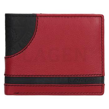 Lagen Pánská peněženka kožená LG 1812 Červená/černá