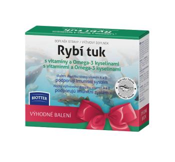 Biotter Rybí tuk s vitamíny a Omega-3 kyselinami 3x60 kapslí