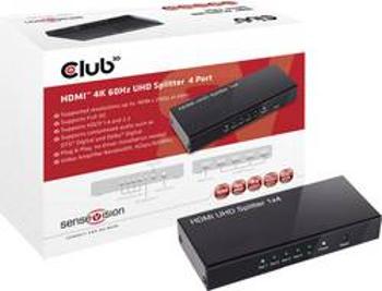 HDMI rozbočovač club3D CSV-1380 CSV-1380, 4 porty, černá