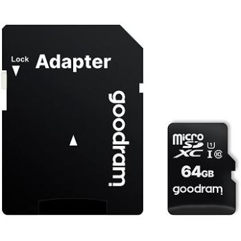 GOODRAM 64GB MicroSD karta 10 UHS I + adaptér (M1AA-0640R12
)