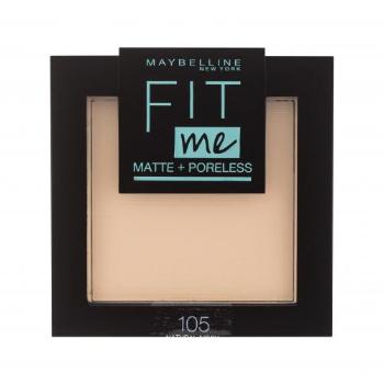 Maybelline Fit Me! Matte + Poreless 9 g pudr pro ženy 105 Natural Ivory