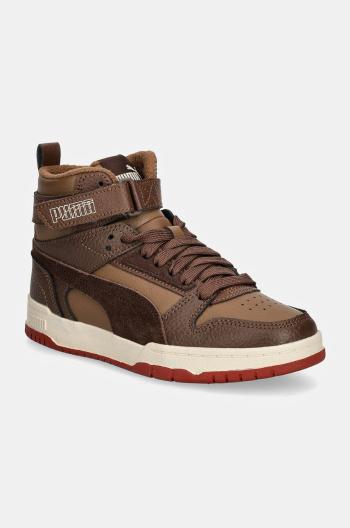 Dětské sneakers boty Puma RBD Game WTR Jr hnědá barva