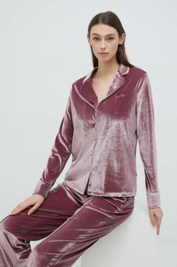Pyžamo Guess fialová barva