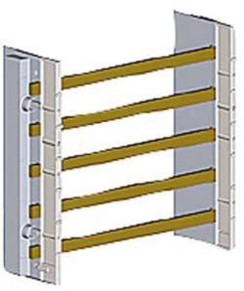 Sada pro dodatečnou montáž Siemens 8GS40108, ALPHA-ZS, souprava pro instalaci sběrnice 1-feldrig, 12 x 5 mm, 5pólový...