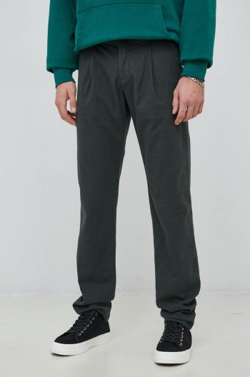 Kalhoty Marc O'Polo pánské, zelená barva, přiléhavé