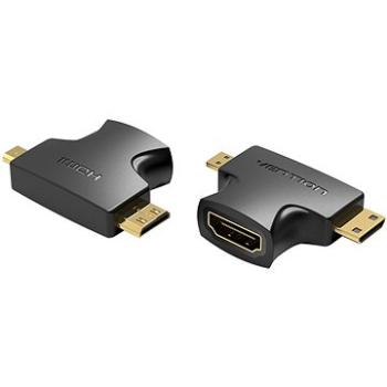 Vention 2 in 1 Mini HDMI (M) and Micro HDMI (M) to HDMI (F) Adapter Black (AGFB0)