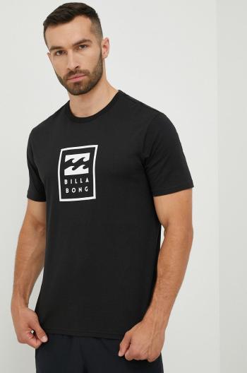 Bavlněné tričko Billabong černá barva, s potiskem