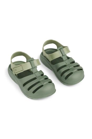 Dětské sandály Liewood Beau Sandals zelená barva