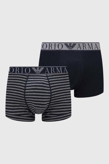 Boxerky Emporio Armani Underwear 2-pack pánské, tmavomodrá barva