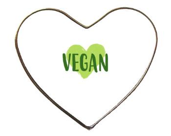 Magnet srdce kov VEGAN