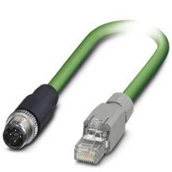 Síťový kabel M 12 / RJ45 Phoenix Contact 1403496, CAT 5, CAT 5e, SF/UTP, 3.00 m, zelená