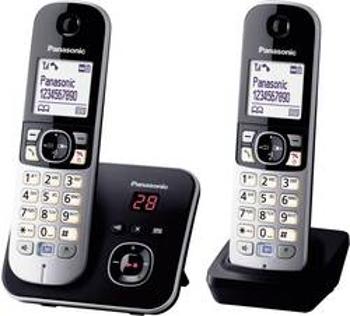 Bezdrátový analogový telefon Panasonic KX-TG6822 Duo, černá, stříbrná