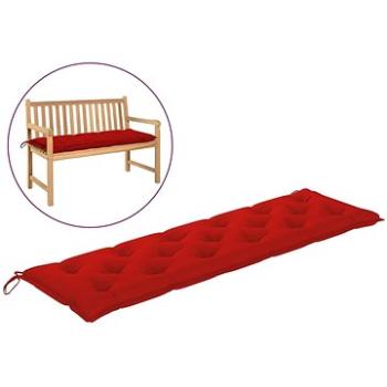 Poduška na zahradní lavici červená 180 x 50 x 7 cm textil (314974)