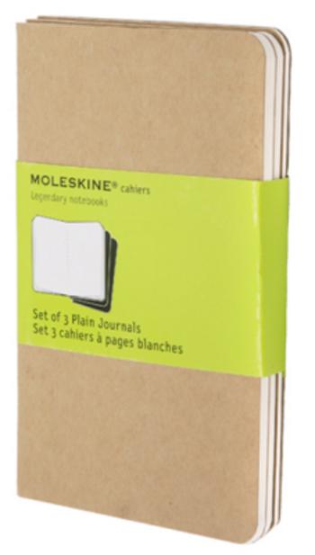 Moleskine - Notesy 3 ks - béžové, čisté S