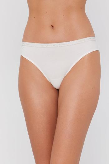 Kalhotky brazilky Emporio Armani Underwear krémová barva