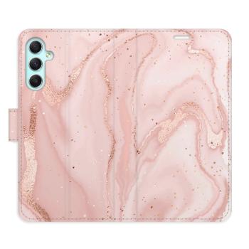 Flipové pouzdro iSaprio - RoseGold Marble - Samsung Galaxy A34 5G