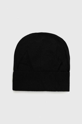 Vlněný klobouk Armani Exchange , černá barva, z tenké pleteniny