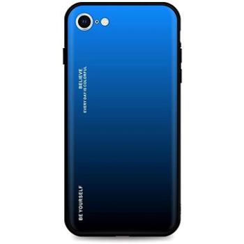 TopQ Kryt LUXURY iPhone SE 2022 pevný duhový modrý 73932 (Sun-73932)