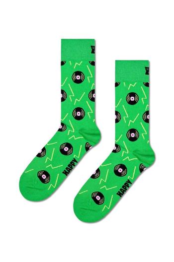 Ponožky Happy Socks Vinyl Green Sock zelená barva