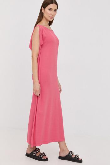 Šaty Liviana Conti růžová barva, maxi, oversize