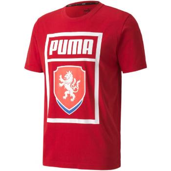 Puma FACR PUMA DNA TEE Pánské fotbalové triko, červená, velikost XL