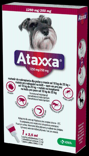 Ataxxa pro psy 10-25 kg spot-on 2.5 ml