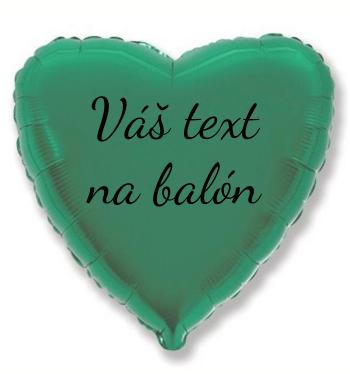 Fóliový balón s textem - Tyrkysové srdce 45 cm