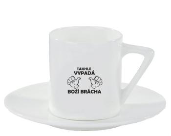 Espresso hrnek s podšálkem 100ml Boží brácha