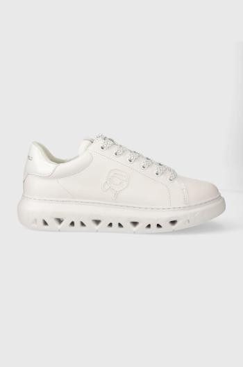 Kožené sneakers boty Karl Lagerfeld KAPRI KITE bílá barva, KL54530