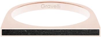 Gravelli Ocelový prsten s betonem One Side bronzová/antracitová GJRWRGA121 53 mm