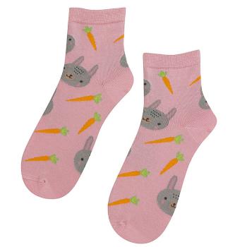 Dívčí ponožky s obrázkem GATTA KRÁLÍČCI růžové Velikost: 27-29