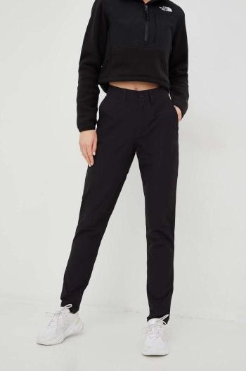 Kalhoty The North Face dámské, černá barva, přiléhavé, medium waist