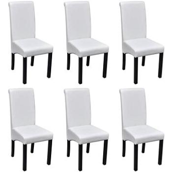 Jídelní židle 6 ks bílé umělá kůže (271840)