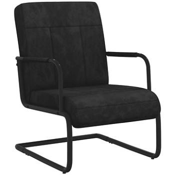 Konzolová židle černá samet, 325794 (325794)