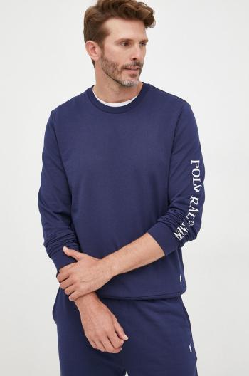Tričko s dlouhým rukávem Polo Ralph Lauren tmavomodrá barva, s potiskem
