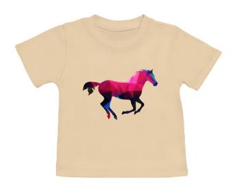 Tričko pro miminko Kůň z polygonů