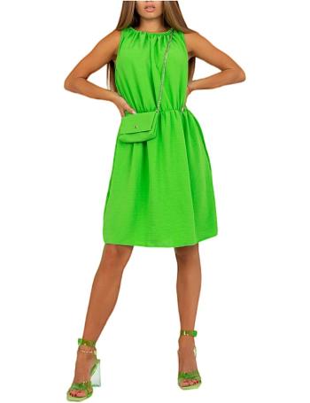 Set letních šatů s kabelkou - světle zelená vel. ONE SIZE