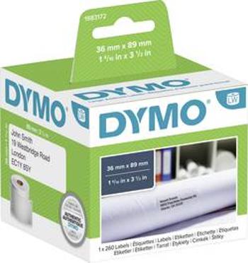 DYMO etikety v roli 89 x 36 mm papír bílá 260 ks permanentní 1983172 přepravní štítky