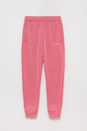 Dětské kalhoty adidas Originals H32382 růžová barva, hladké