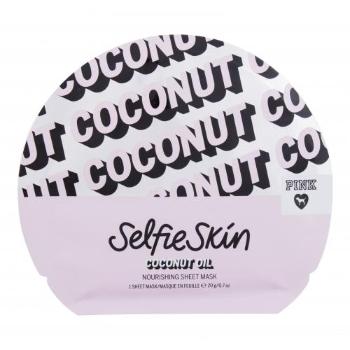 Pink Selfie Skin Coconut Oil Sheet Mask 1 ks pleťová maska pro ženy na všechny typy pleti; výživa a regenerace pleti; na dehydratovanou pleť