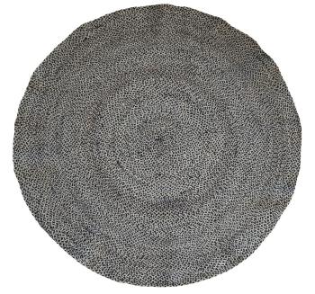 Přírodně - černý kulatý jutový koberec Bunio - Ø 160 cm 16887-24