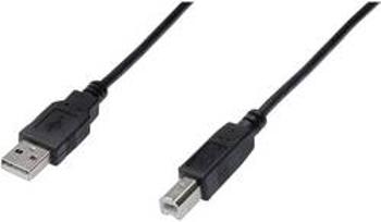 Kabel USB 2.0, USB A/USB B, 0,5 m, Digitus