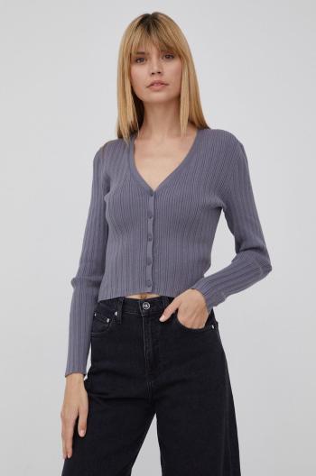 Kardigan Calvin Klein Jeans dámský, šedá barva, lehký