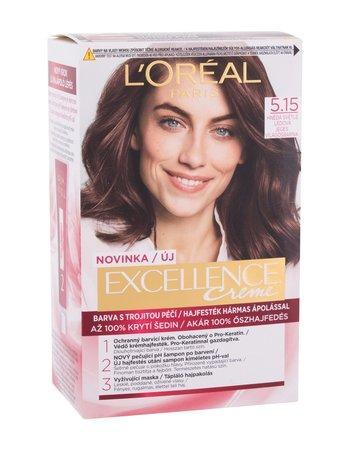 L´Oréal Paris Permanentní barva na vlasy Excellence Creme 5.15 Hnědá světlá ledová, 48ml