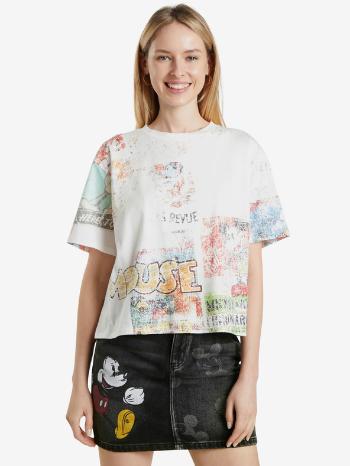 Desigual Vintage Mickey Triko Bílá Vícebarevná