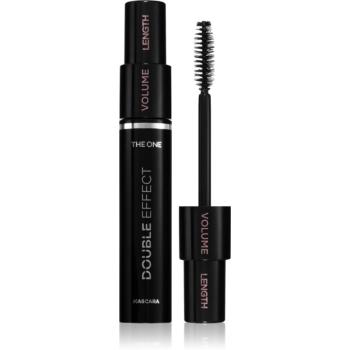 Oriflame The One Double Effect řasenka pro prodloužení, natočení a objem s kartáčkem 2 v 1 odstín Black 8 ml